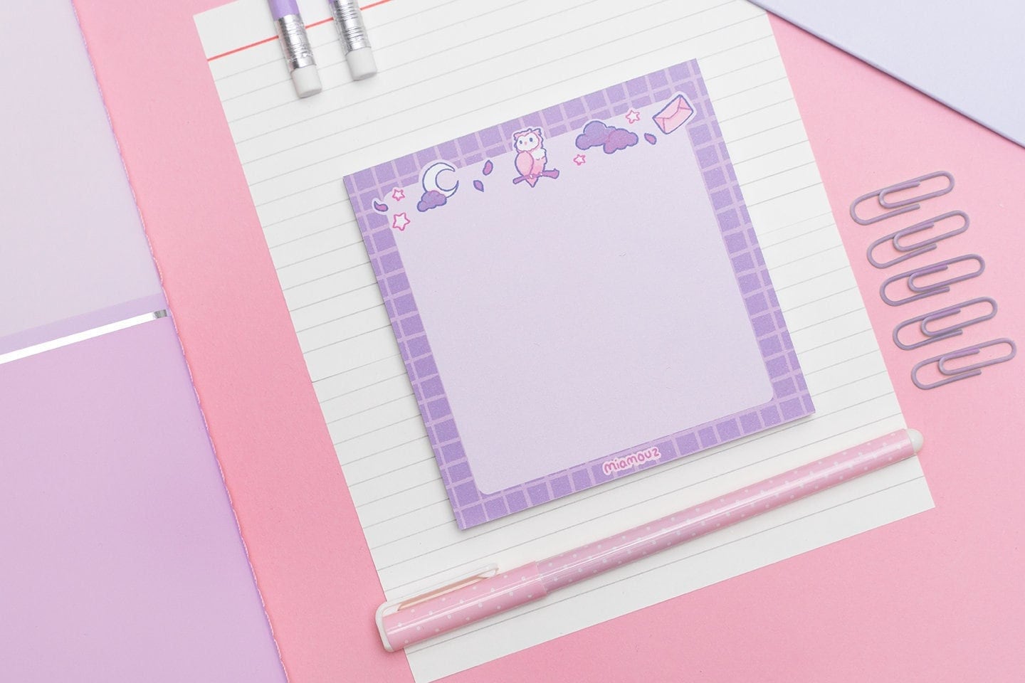miamouz-magical-owl-notizblock-10x10-cm-50-seiten image 3