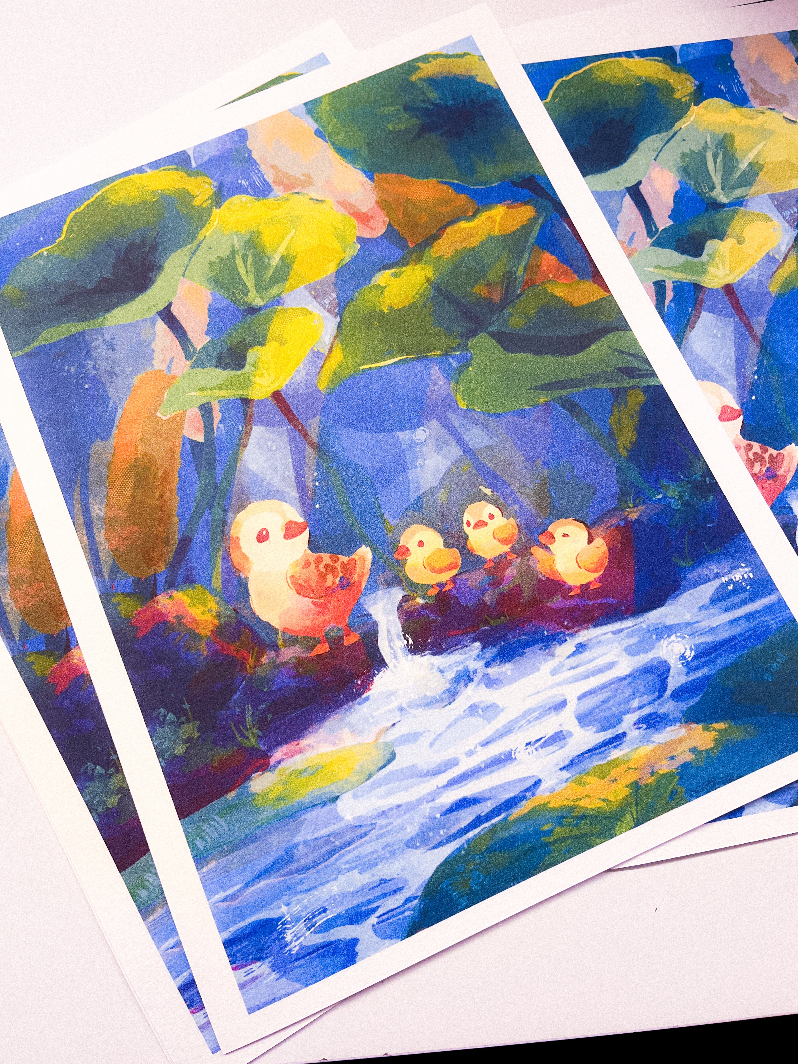miamouz-prints-ducking-around-kunstdruck-24x32cm image 1