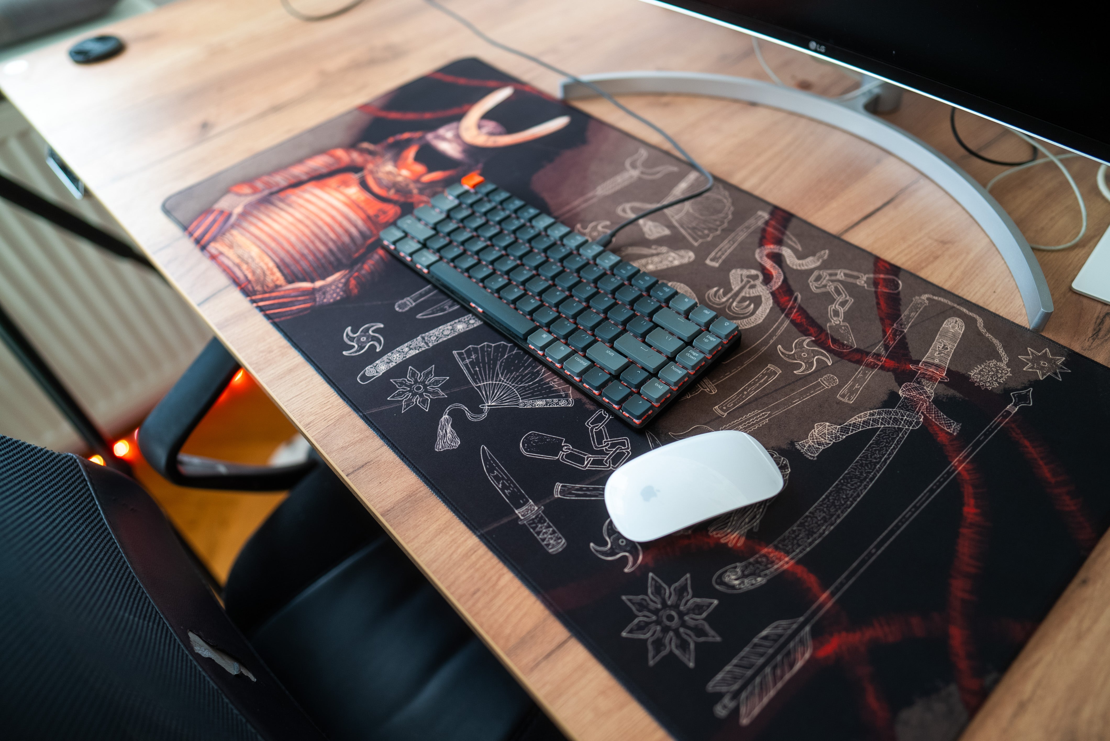 kabujiro-samurai-armour-xl-gaming-desk-mat-80x40cm image 2