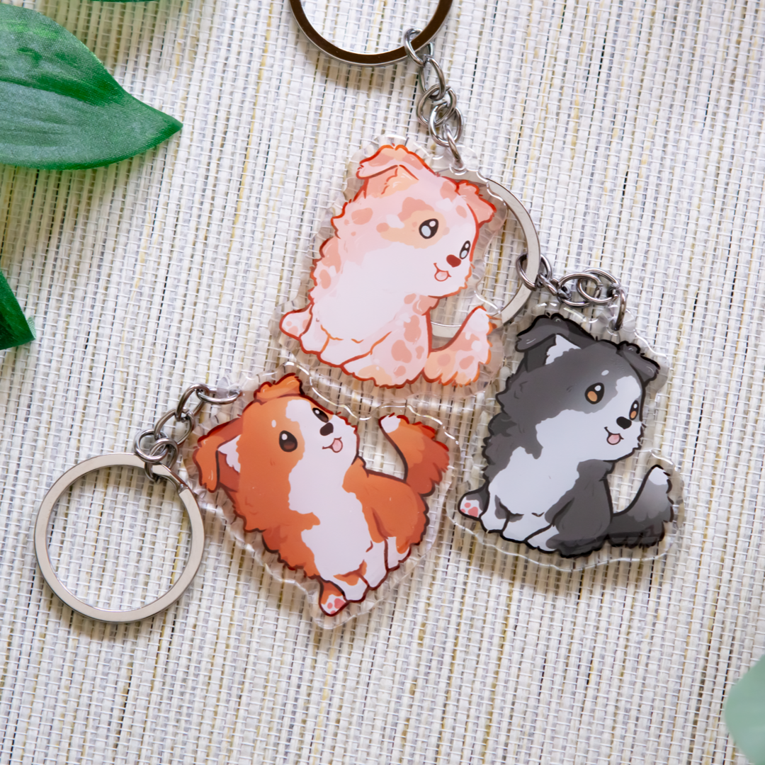 miamouz-border-collie-sheltie-schl-sselanh-nger-schwarz-wei-acryl image 1