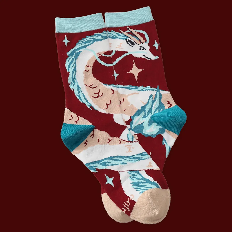 kabujiro-socks-red-dragon-art-socken-baumwolle-37-43 image 1