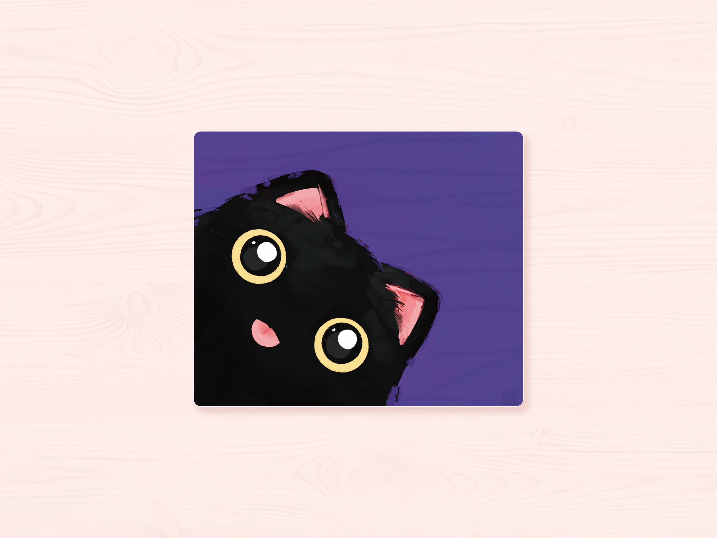 miamouz-black-blep-cat-mauspad-30x25-cm-schwarz image 3