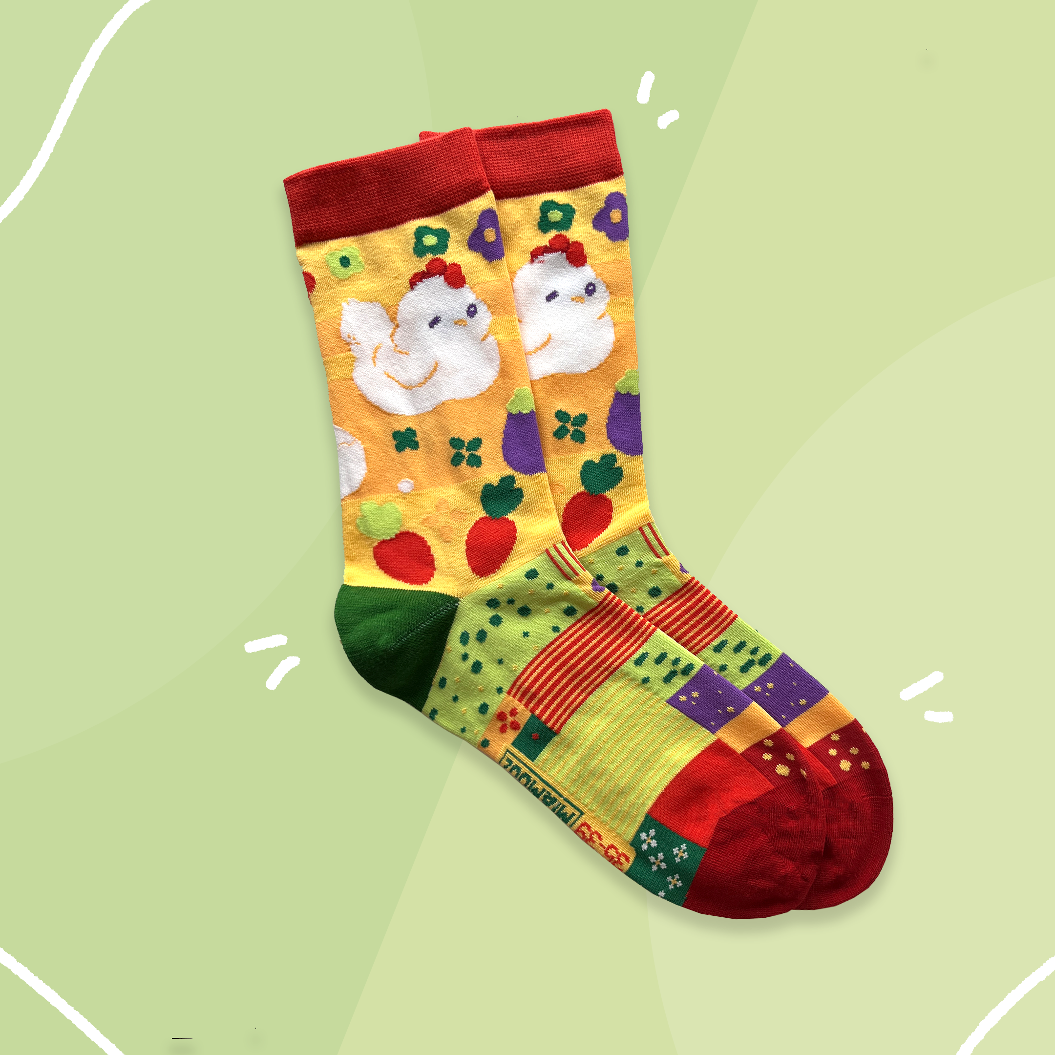 miamouz-socks-chicken-farm-socken-bunt-eu-35-39-baumwolle image 1