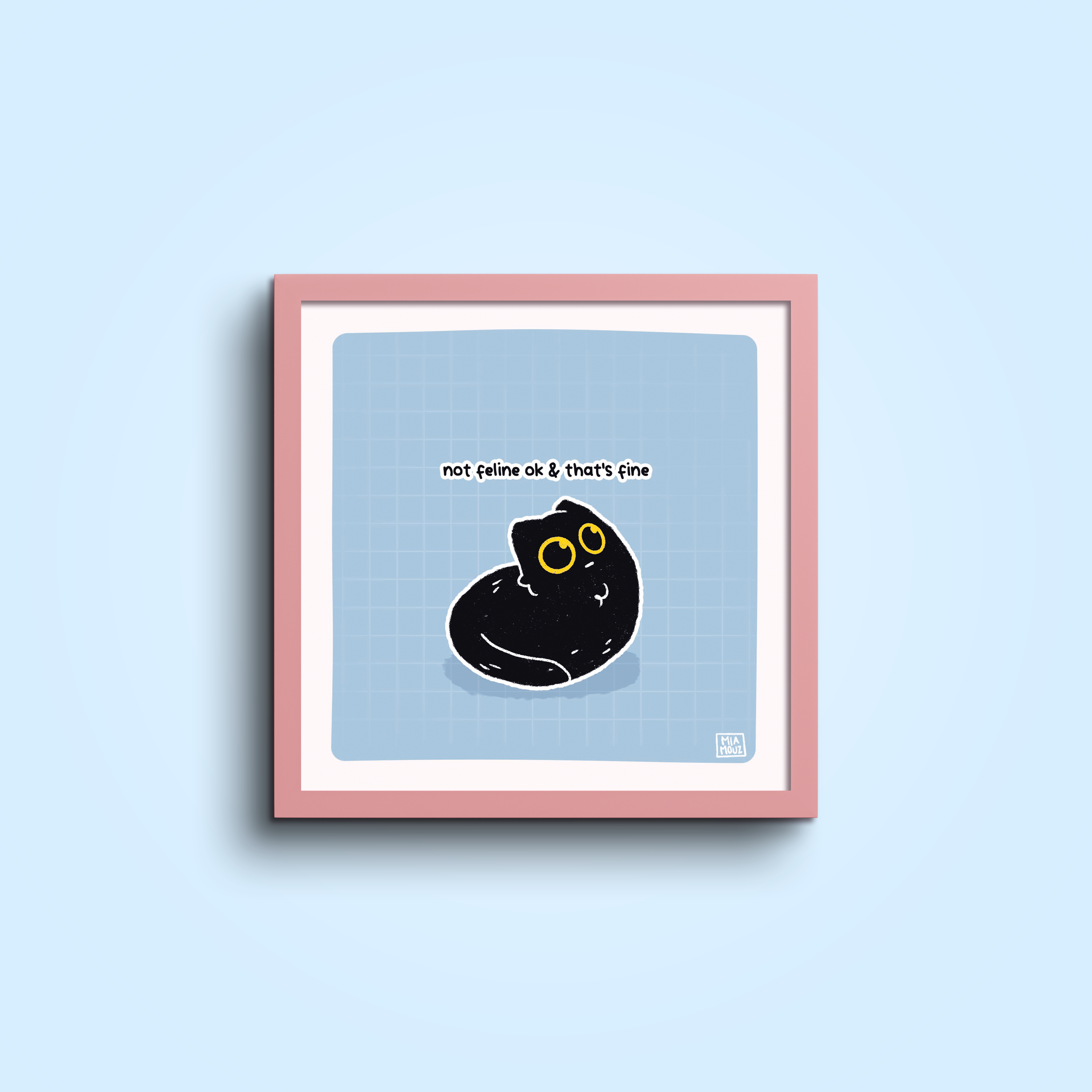 miamouz-prints-not-feline-ok-kunstdruck-15x15-katze-pastell image 3
