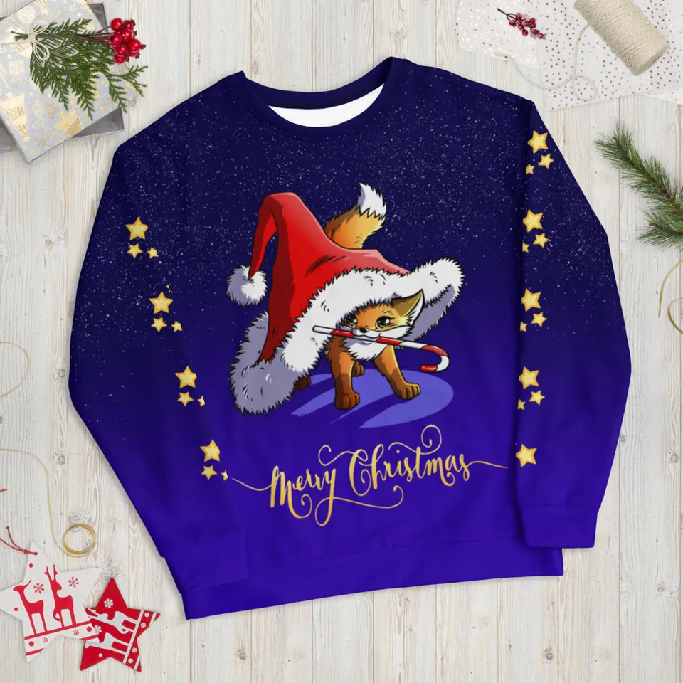 howling-riot-merry-christmas-fox-sweatshirt-gr-m image 1