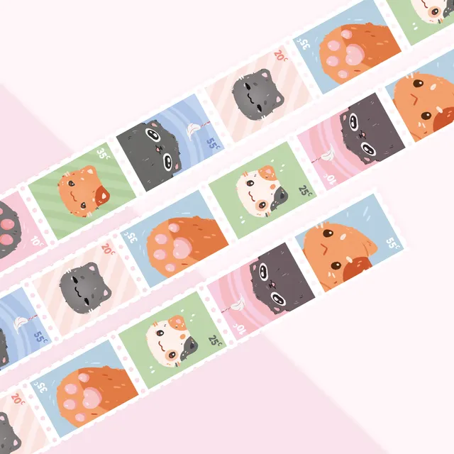 miamouz-angry-cat-washi-tape-10-m-katzen-stempel image 1