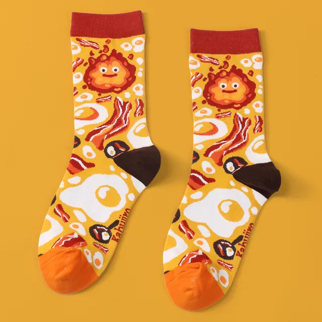kabujiro-socks-breakfast-fire-socken-eu-37-43-baumwolle image 1
