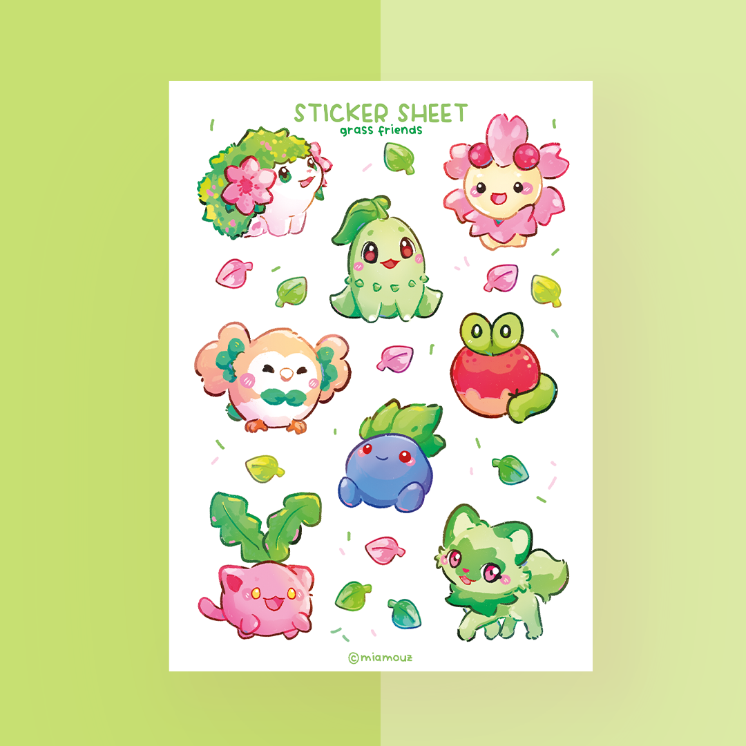 miamouz-grass-friends-stickerbogen-a6-gl-nzend image 1