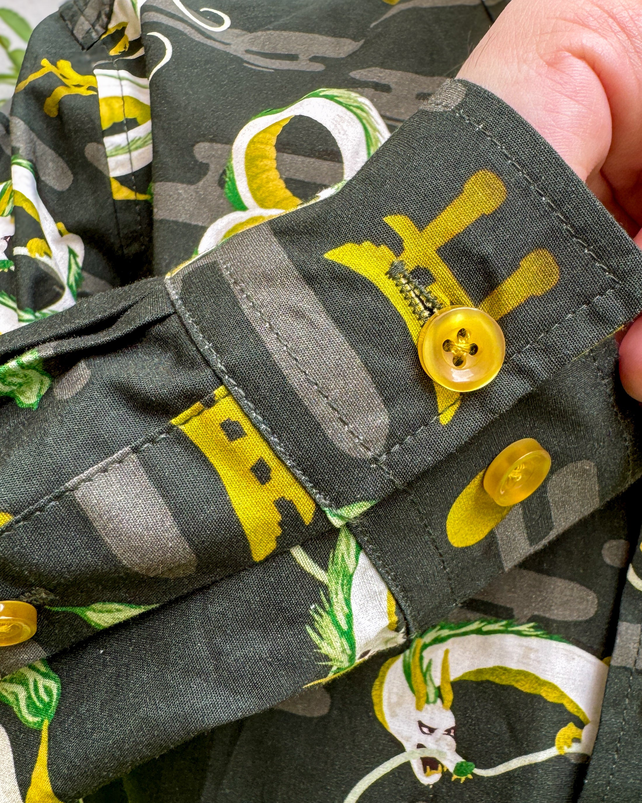 kabujiro-clothing-green-dragon-hemd-baumwolle-unisex image 2