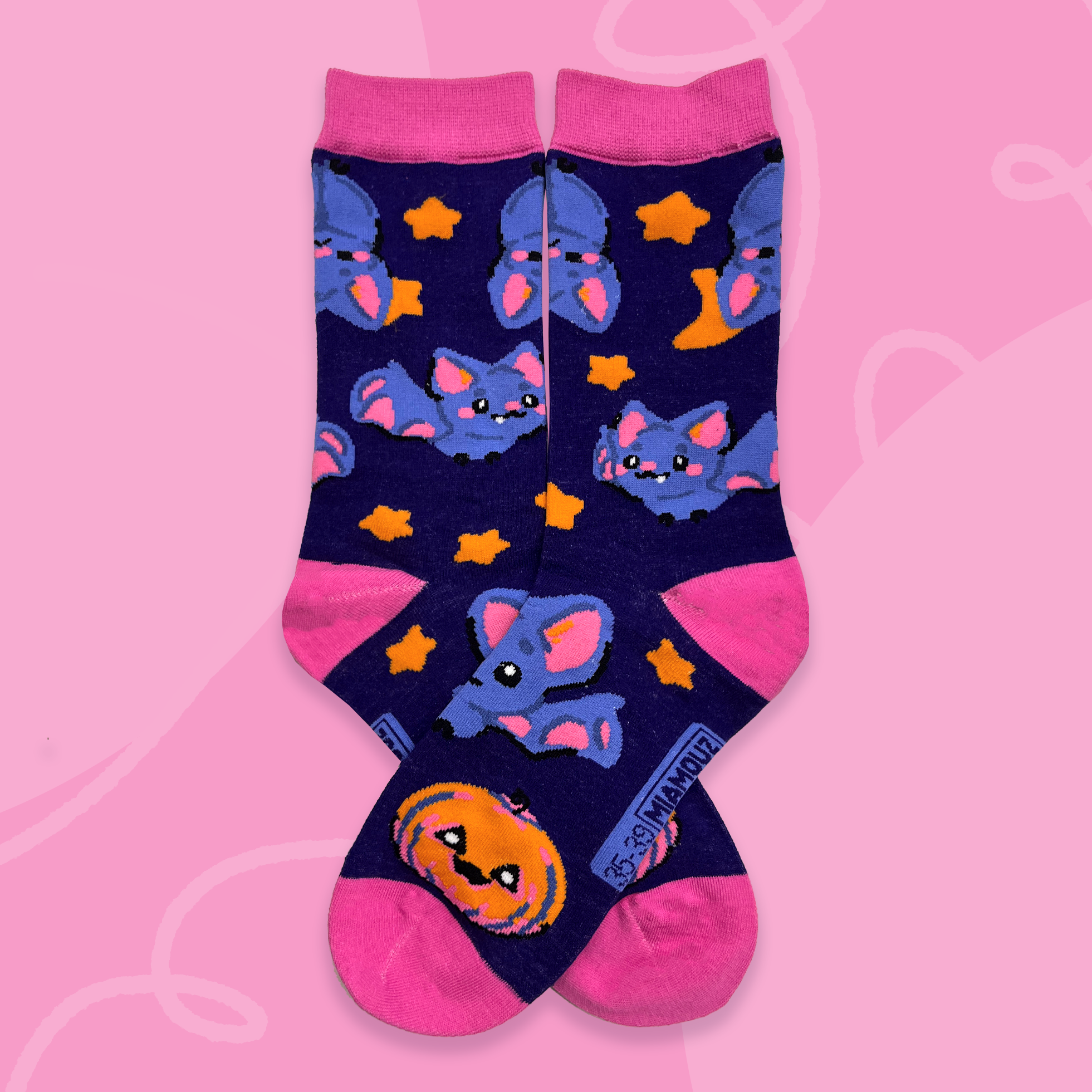 miamouz-socks-cheeky-bats-socken-fledermaus-eu-35-39 image 1