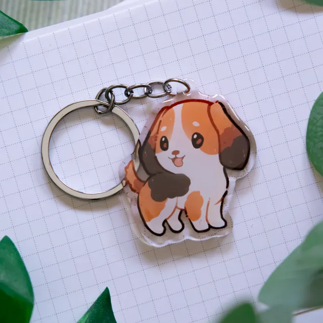 miamouz-beagle-keychain-schl-sselanh-nger-hund-acryl-5cm image 1