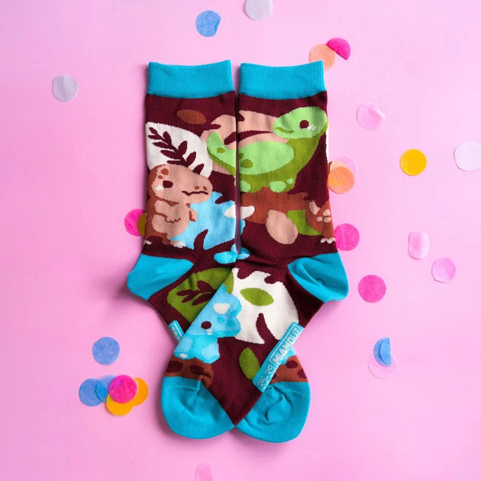 miamouz-delightful-dinosaurs-socken-dino-lila-eu-35-39 image 1