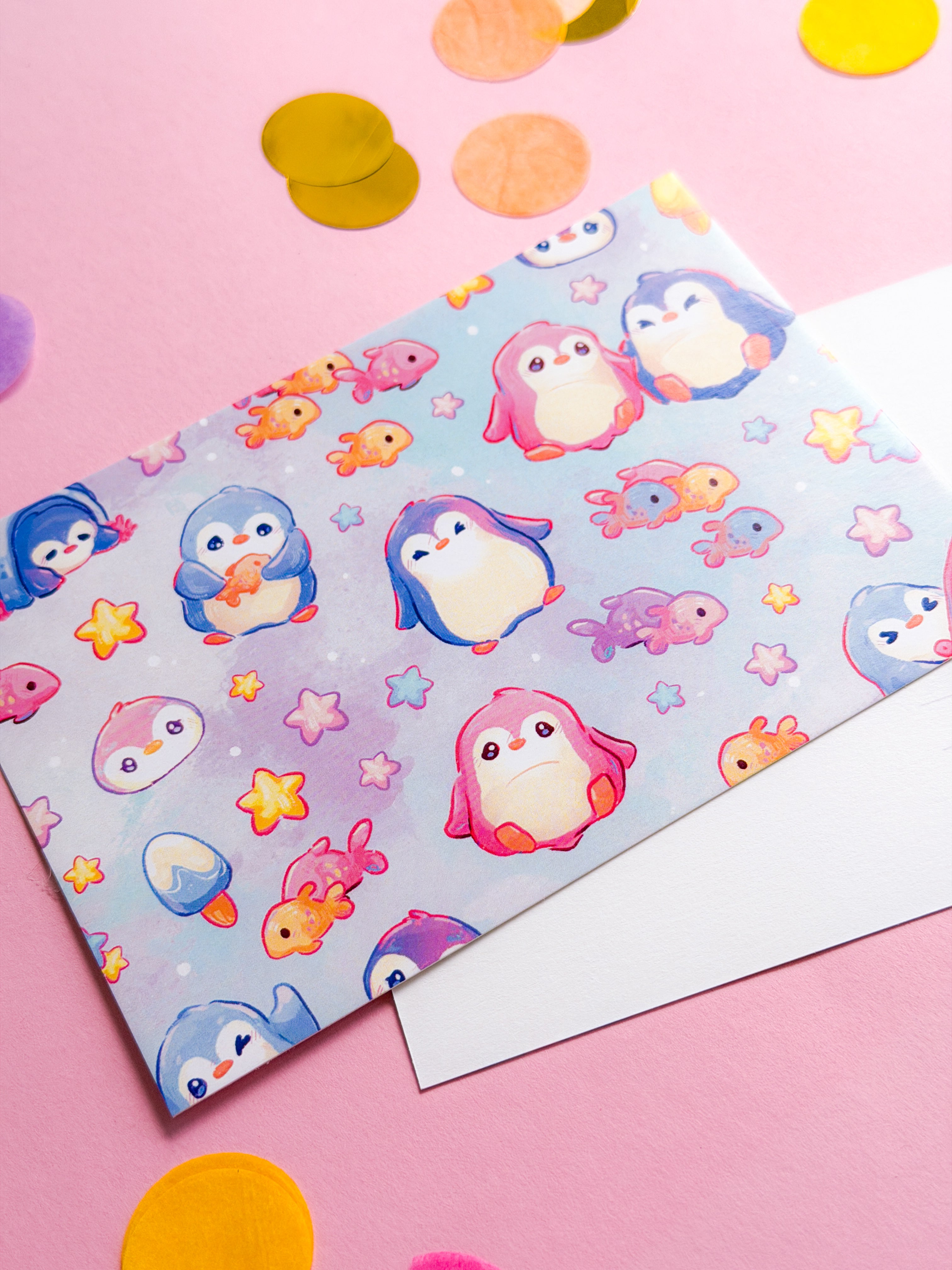 miamouz-pinguine-a6-postkarte-pinguin-print-gru-karte image 3