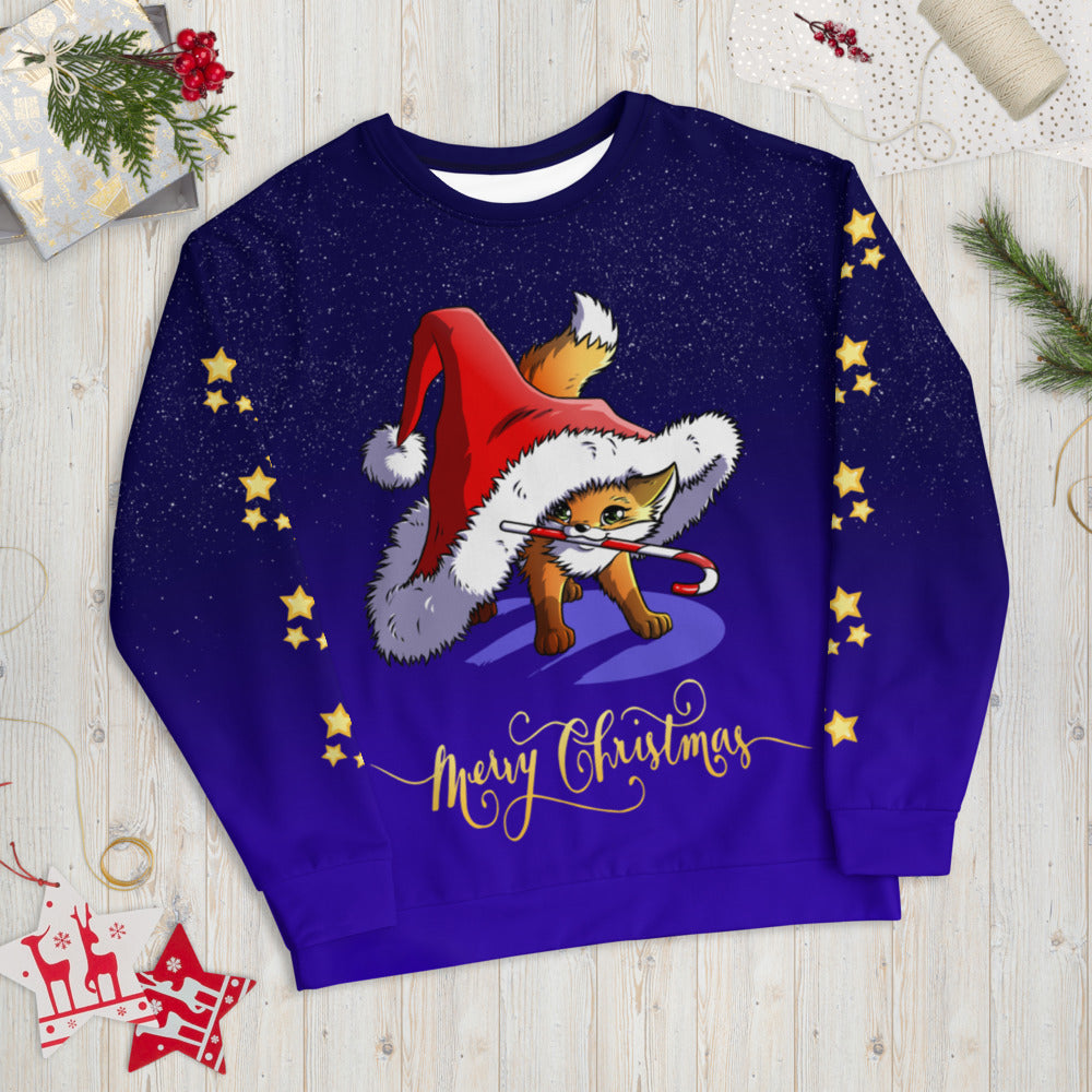howling-riot-merry-christmas-fox-sweatshirt-gr-m image 1