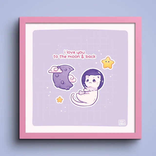 miamouz-prints-i-love-you-to-the-stars-art-print-15x15-pastell image 1