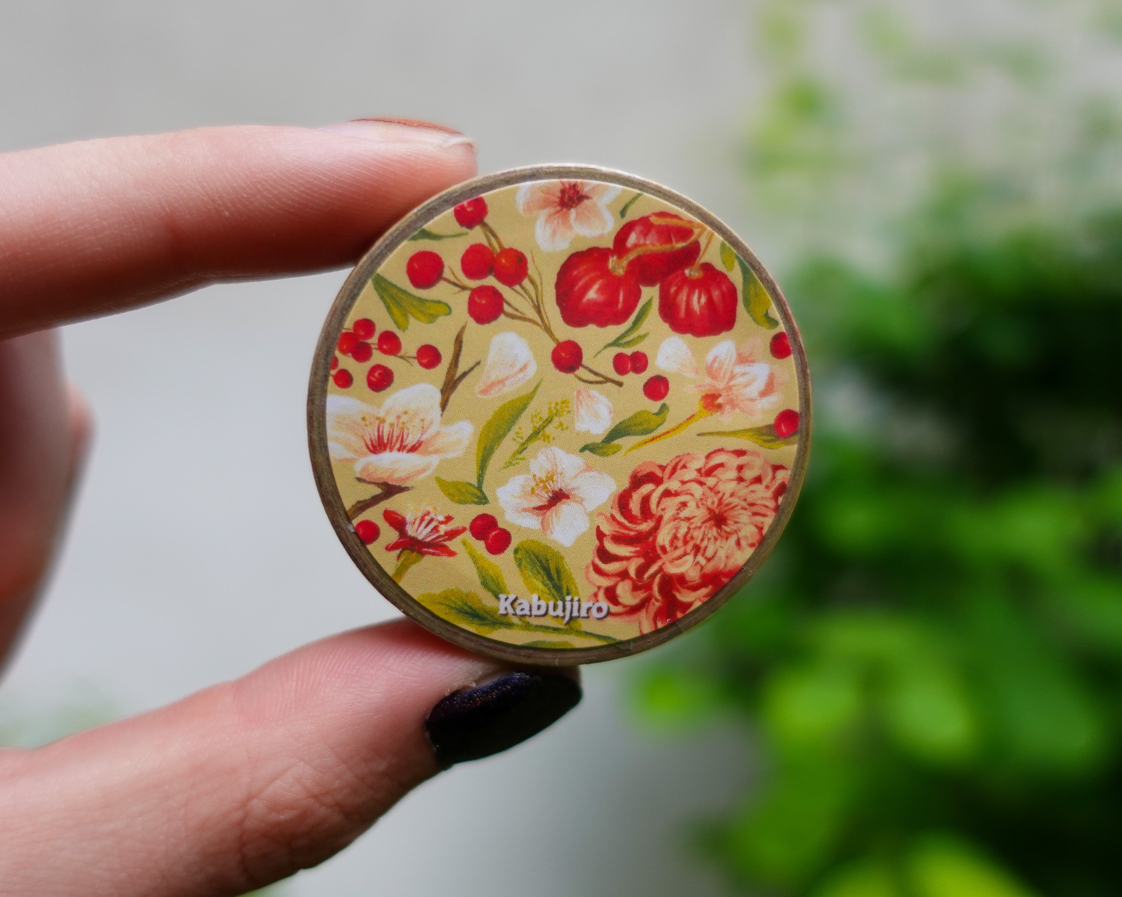 kabujiro-washi-tapes-tea-leaves-florals-15-mm-x-10-m-blumen image 3