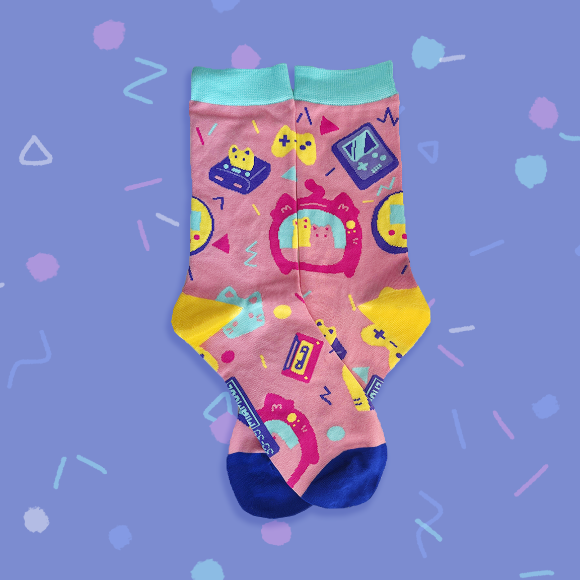 miamouz-retro-gaming-socken-90s-baumwolle-eu-35-39 image 1
