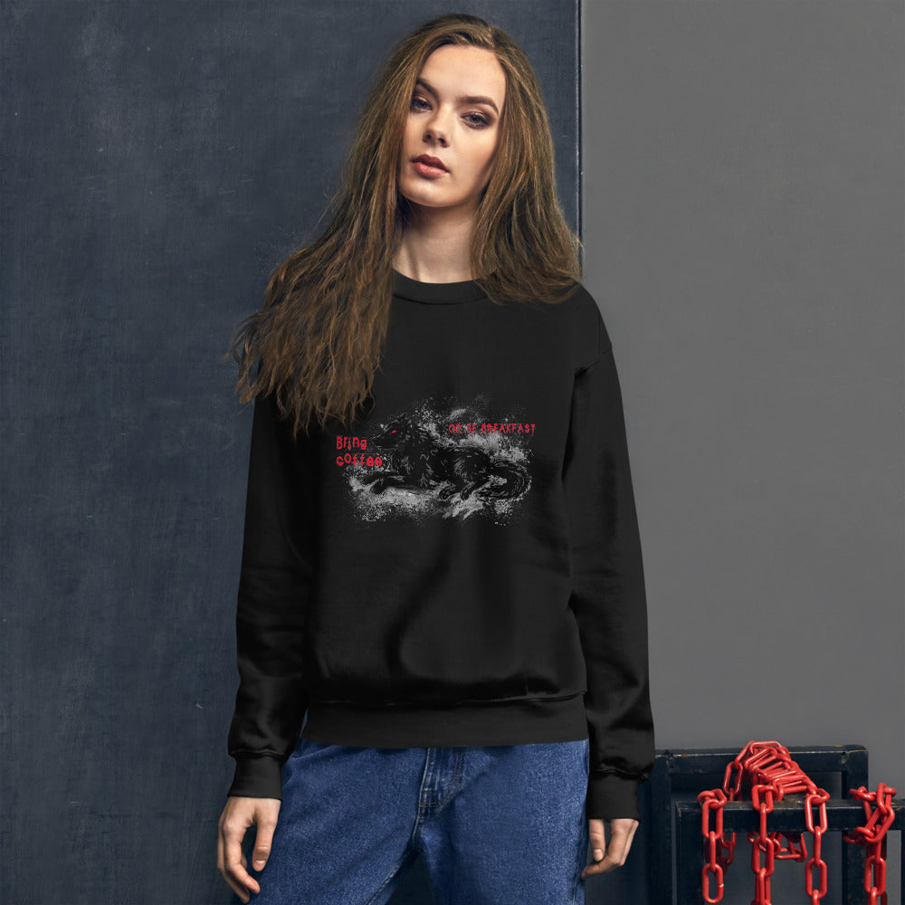 howling-riot-bring-coffee-or-be-breakfast-sweatshirt-schwarz-baumwolle image 2