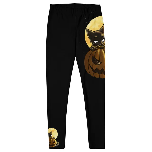 howling-riot-halloween-pumpkin-cat-leggings-gr-m-stretch image 1