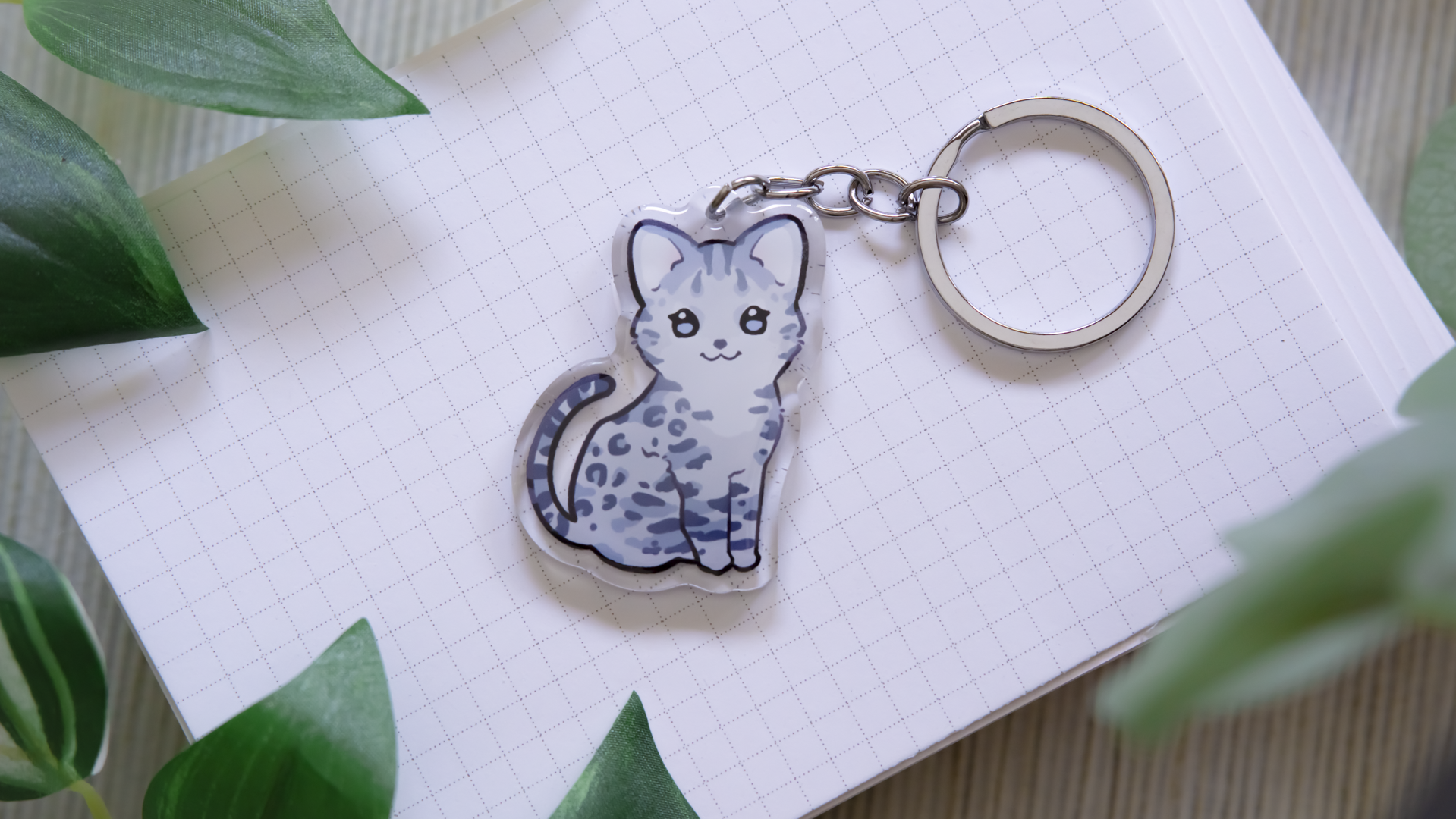 miamouz-keychains-bengal-abyssinian-katze-anh-nger-acryl-5-cm image 4