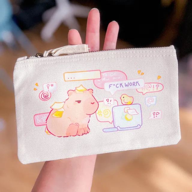 miamouz-capybara-work-sucks-etui-20x11-5cm-baumwolle image 1