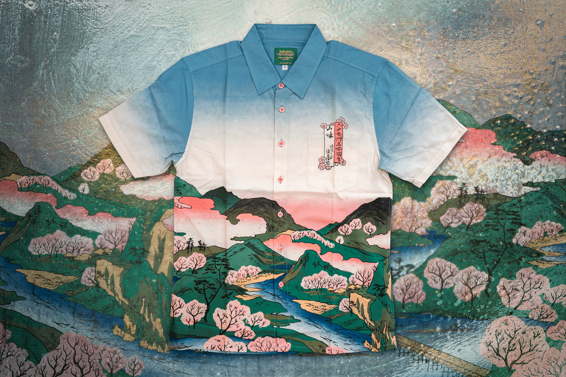 kabujiro-clothing-spring-ukiyo-e-button-up-hemd-unisex-hiroshige image 2