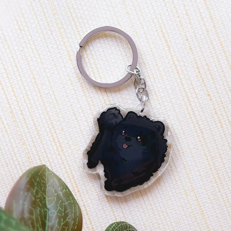 miamouz-black-spitz-emaille-pin-hund-schwarz image 1
