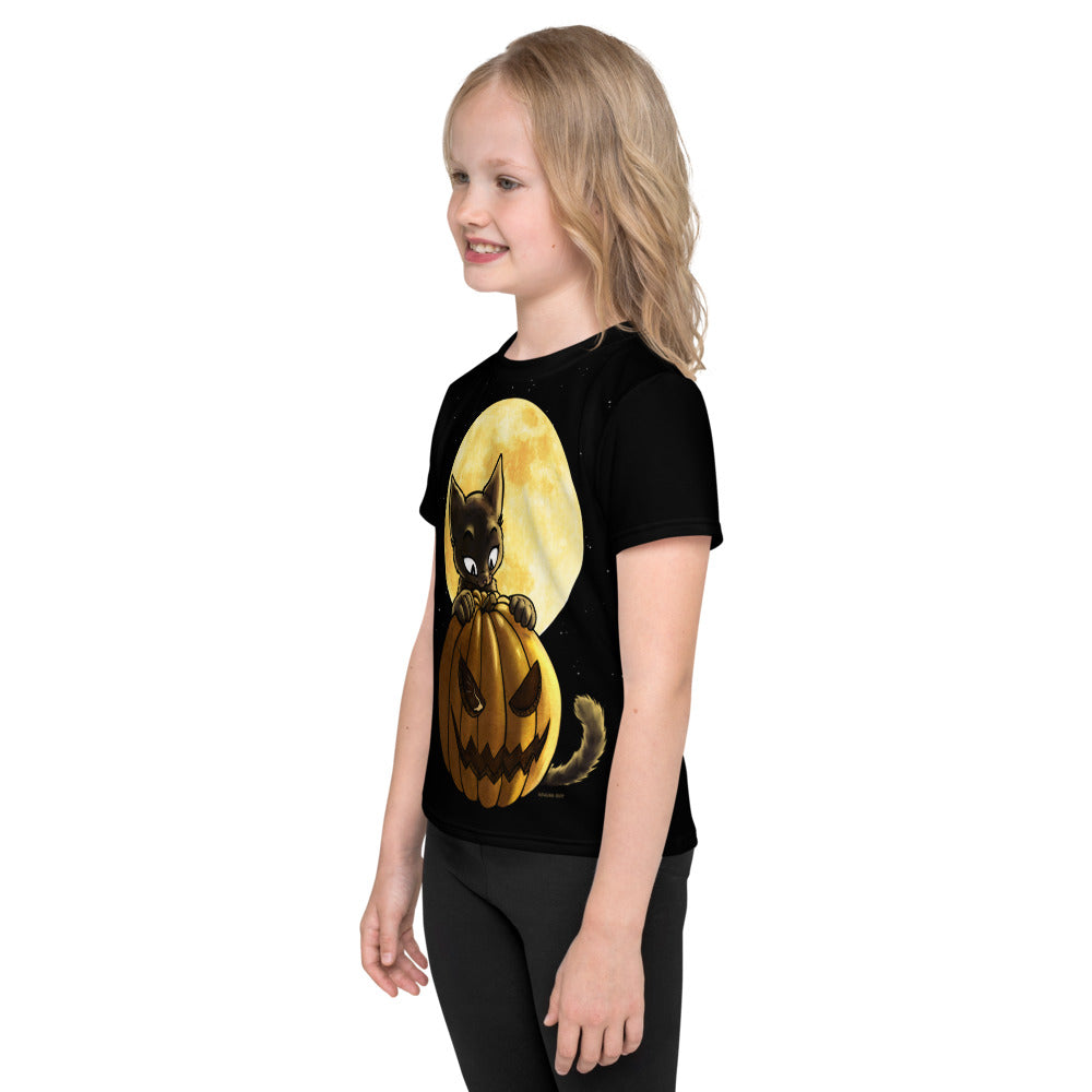 howling-riot-halloween-pumpkin-cat-kinder-t-shirt-k-rbis-katze image 6