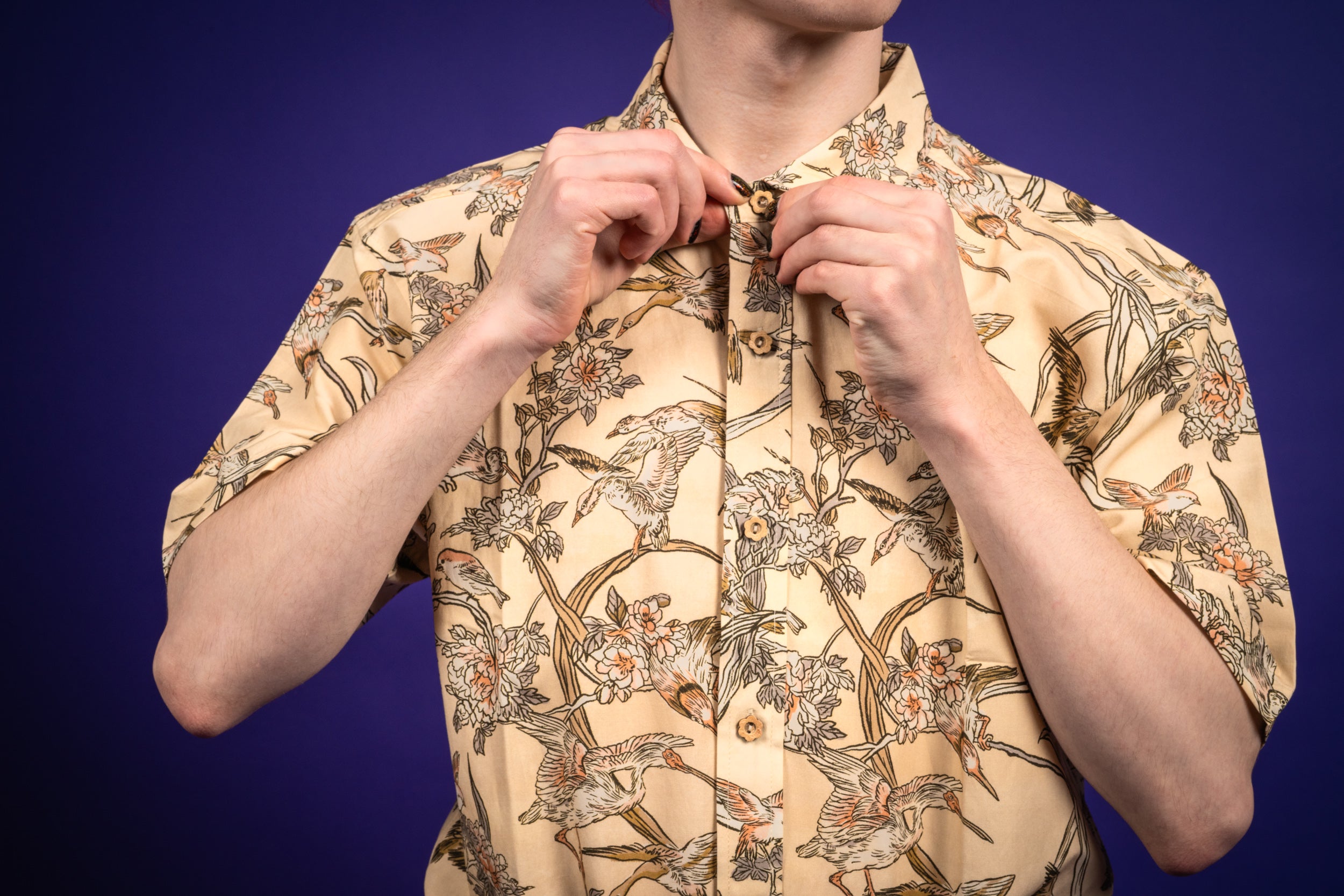 kabujiro-ukiyo-e-birds-button-up-hemd-gr-m image 3