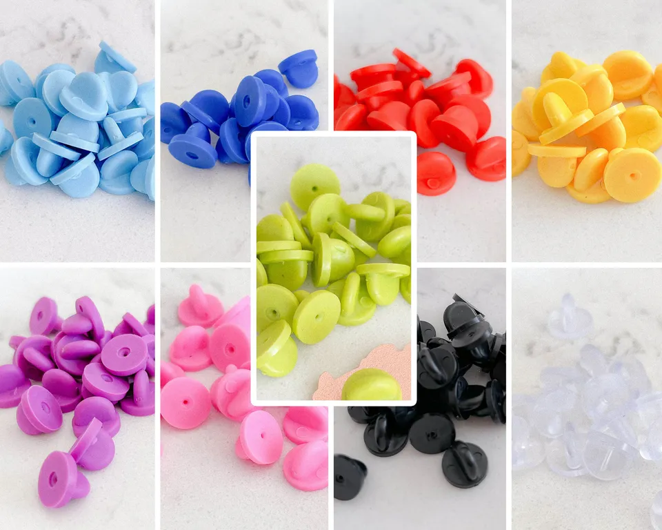 miamouz-pin-backs-gummi-10er-set-pin-verschluss-bunt image 1