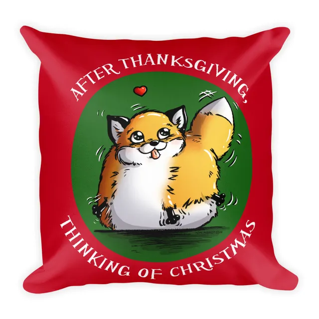 howling-riot-after-thanksgiving-kissen-rot-weihnachten-polyester image 1