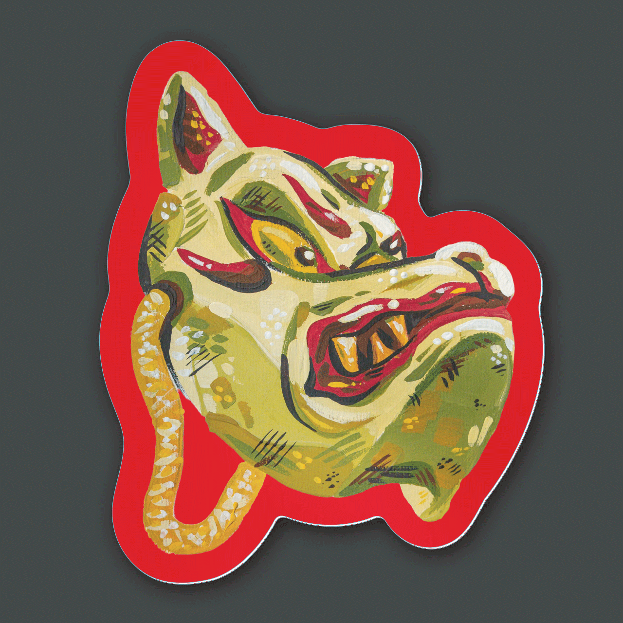 kabujiro-kitsune-mask-vinyl-sticker-wetterfest-89x73mm image 1