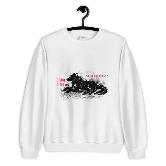 howling-riot-bring-coffee-or-be-breakfast-sweatshirt-schwarz-baumwolle image 1