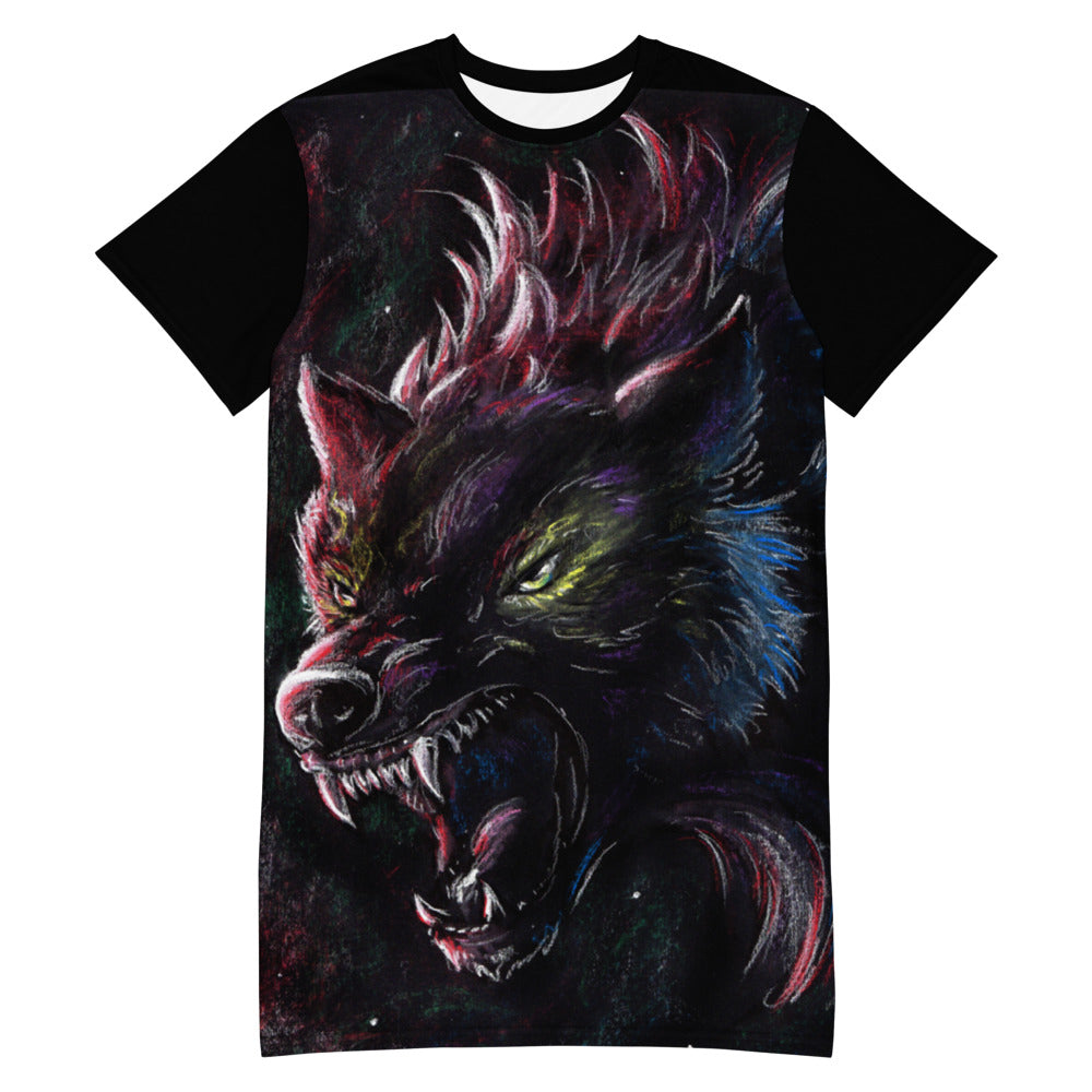 howling-riot-color-wolf-growl-extra-long-t-shirt-gr-m image 1