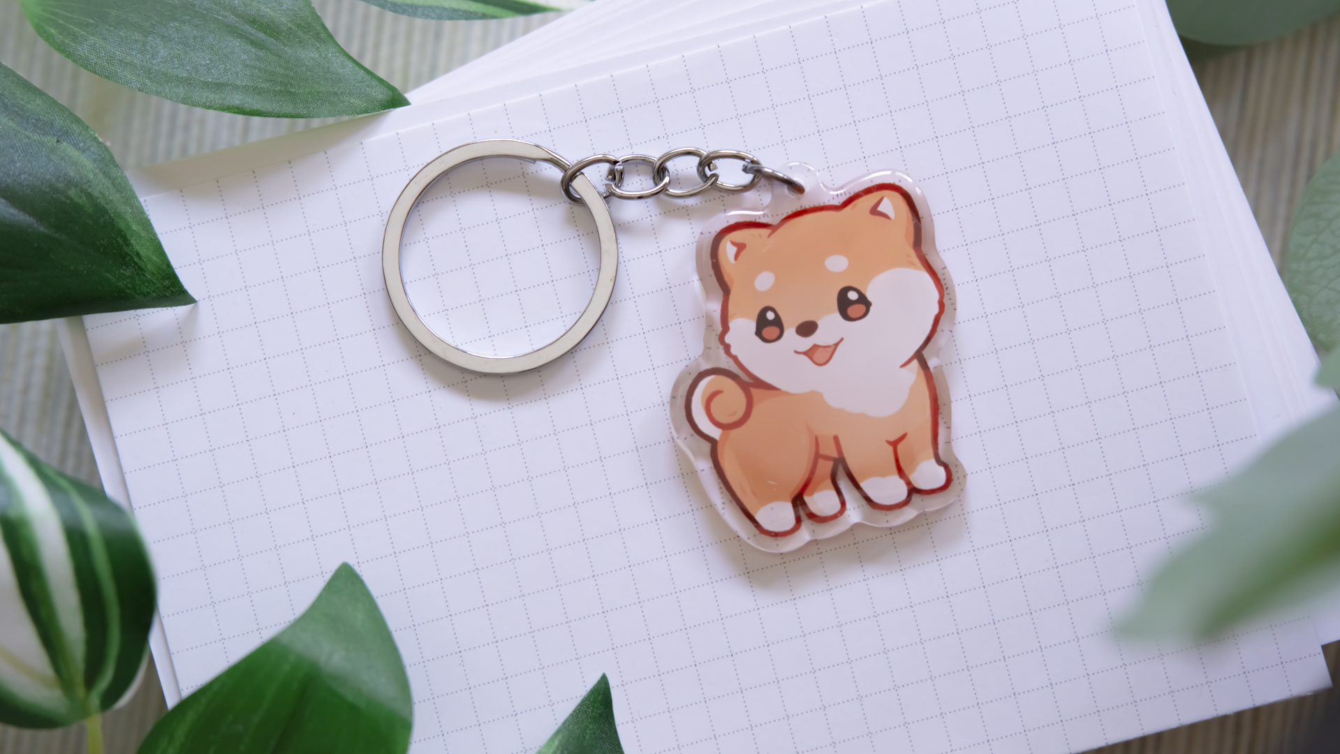miamouz-shiba-inu-schl-sselanh-nger-rot-wei-acryl-5cm image 2