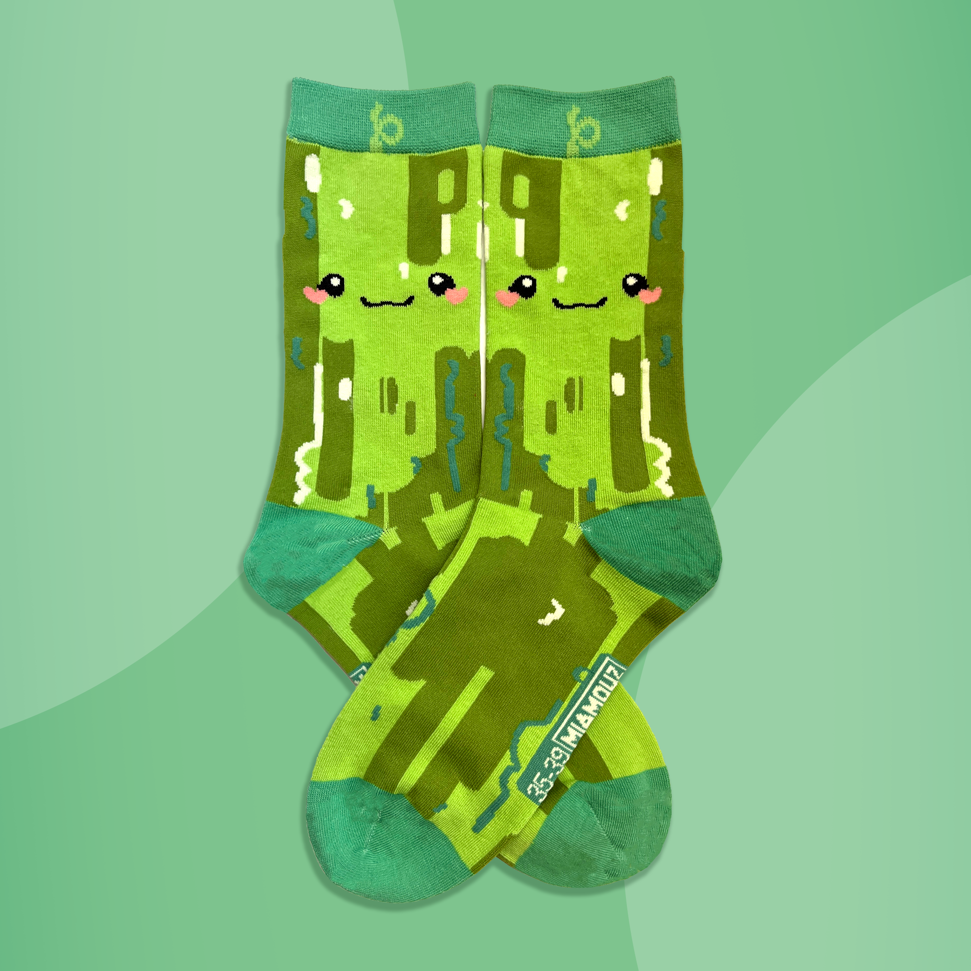 miamouz-pickle-socken-eu-35-39-gurke-pastell-baumwolle image 1