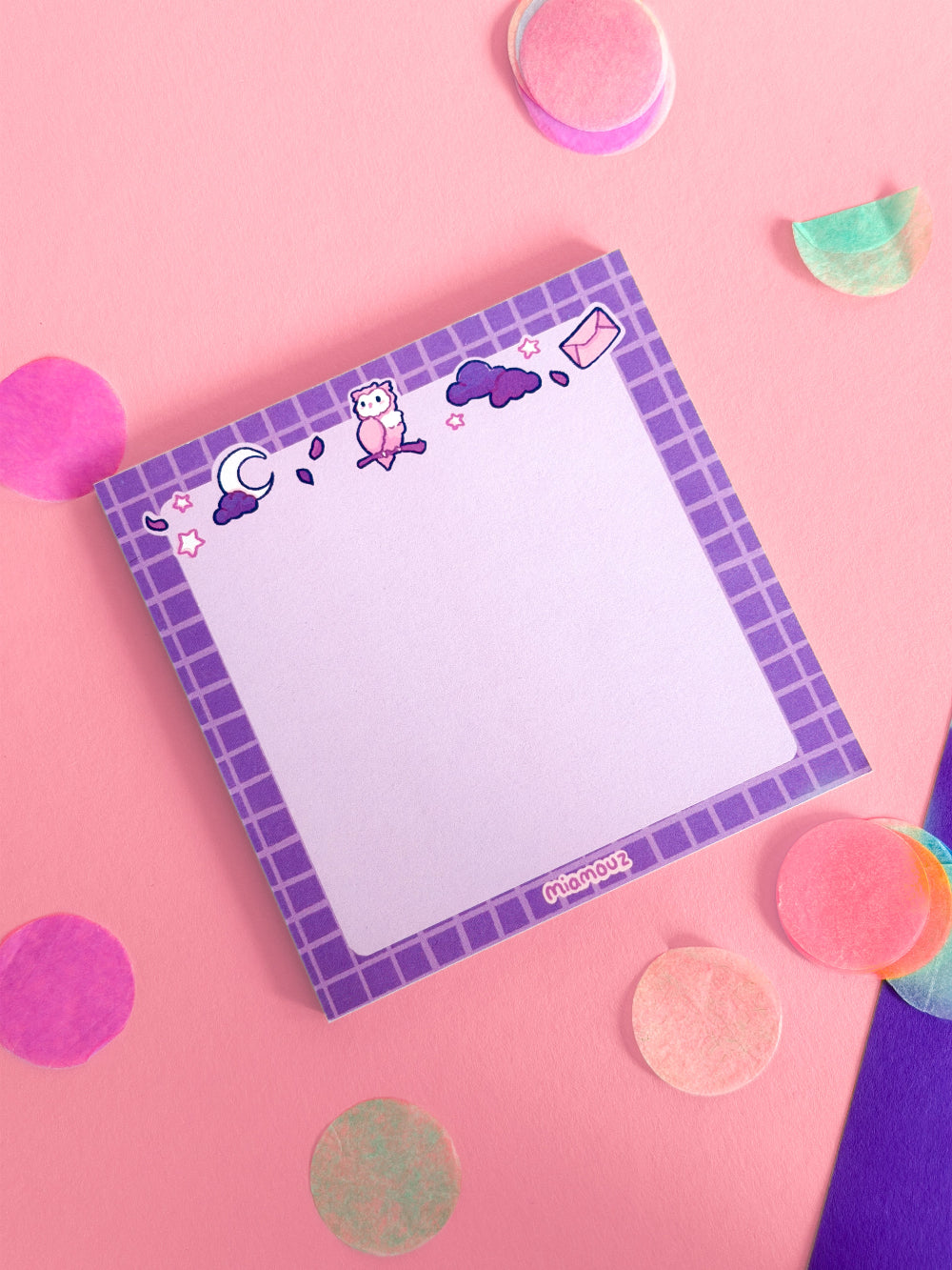 miamouz-magical-owl-notizblock-10x10-cm-50-seiten image 1