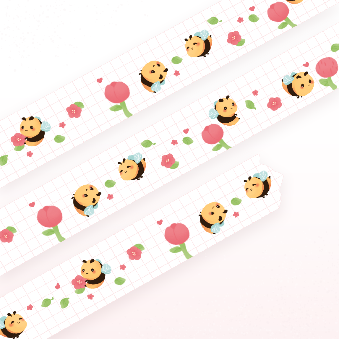 miamouz-washi-tape-bee-happy-deko-klebeband-10m-x-15mm image 3