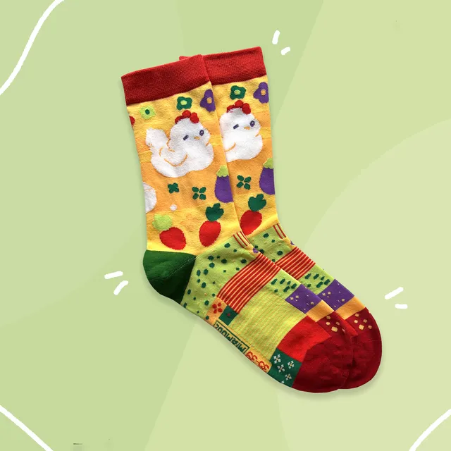 miamouz-socks-chicken-farm-socken-bunt-eu-35-39-baumwolle image 1