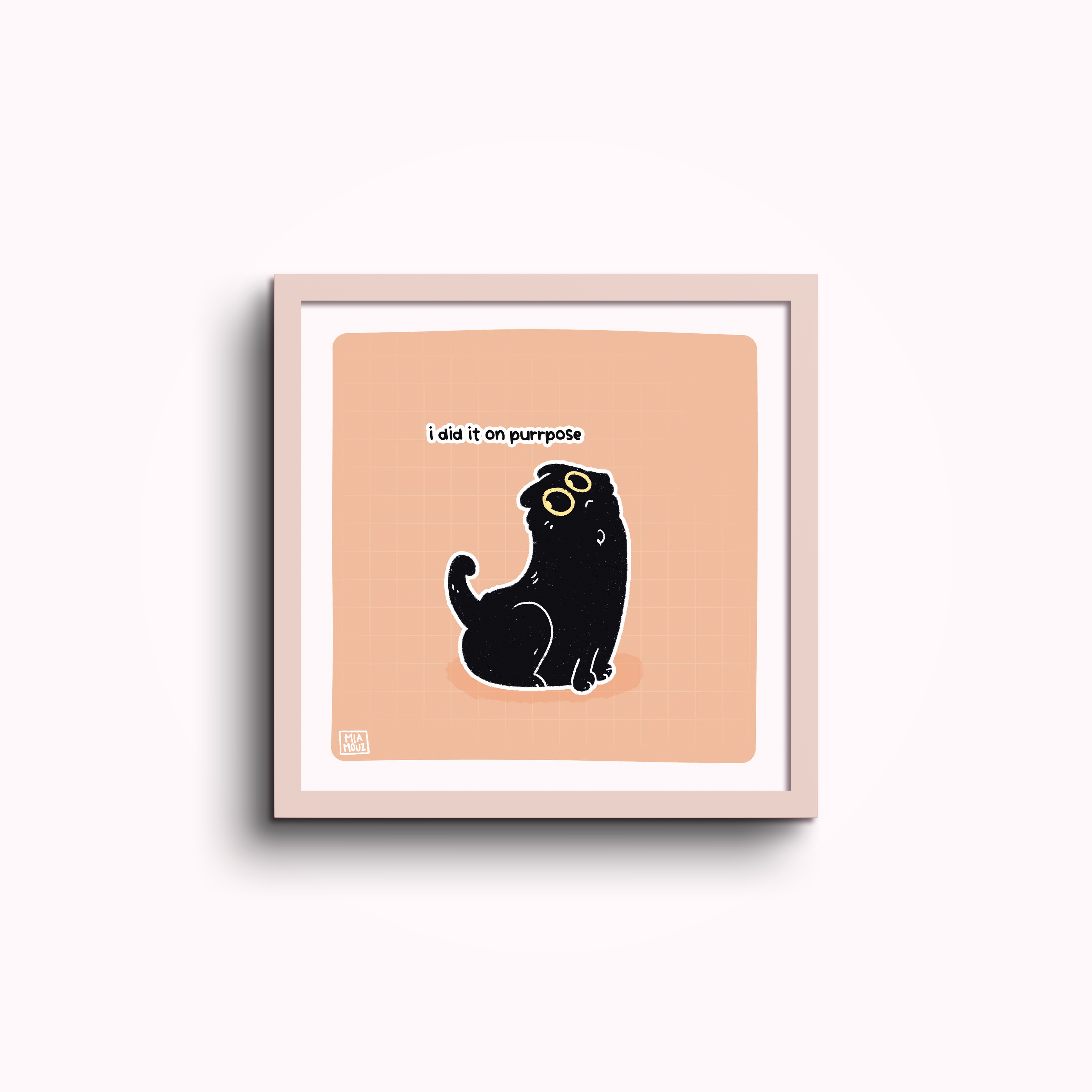 miamouz-i-did-it-on-purrpose-art-print-15x15-schwarze-katze image 2