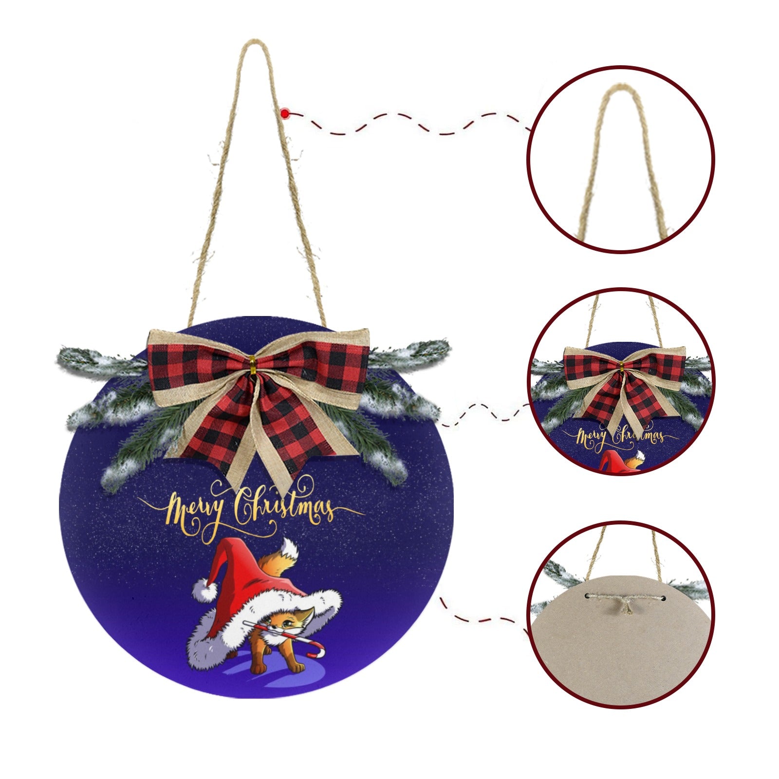howling-riot-merry-christmas-fox-t-rh-nger-30-cm-holz image 2