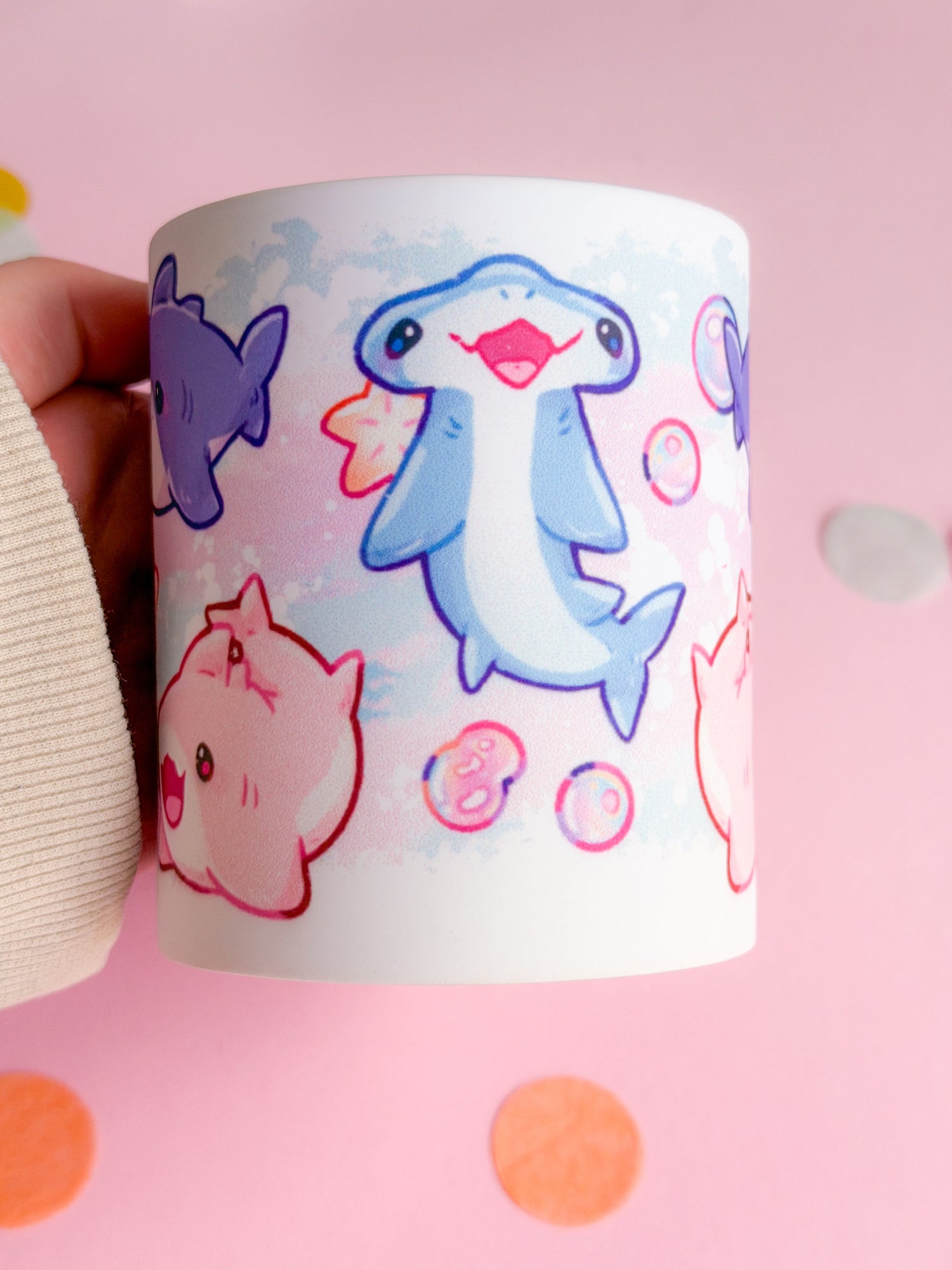 miamouz-sharks-tasse-hai-330ml-lila-pink-matt image 2