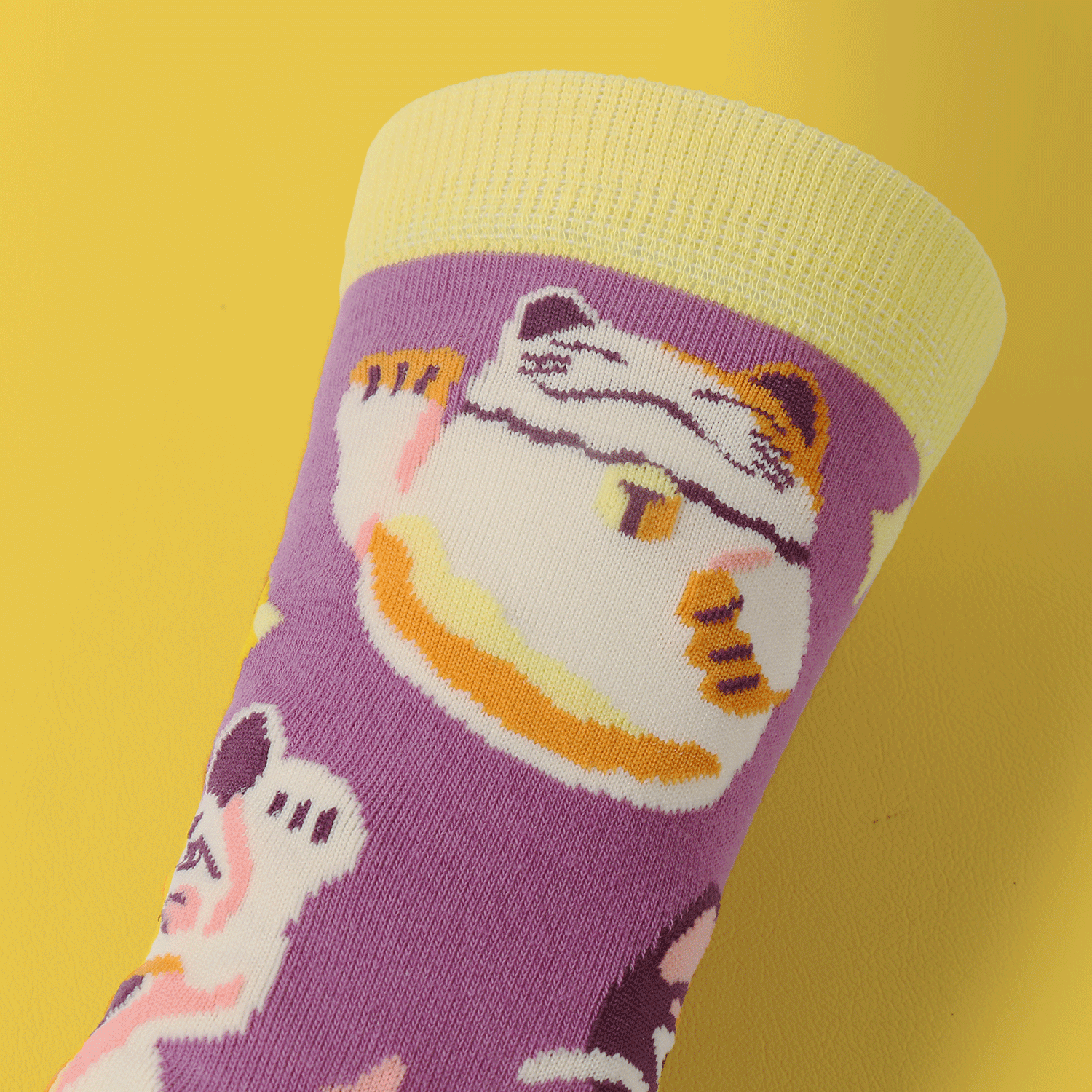 kabujiro-pink-lucky-cats-socken-37-44-baumwolle image 2