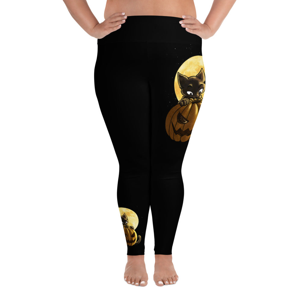 howling-riot-pumpkin-cat-leggings-3xl-halloween image 4