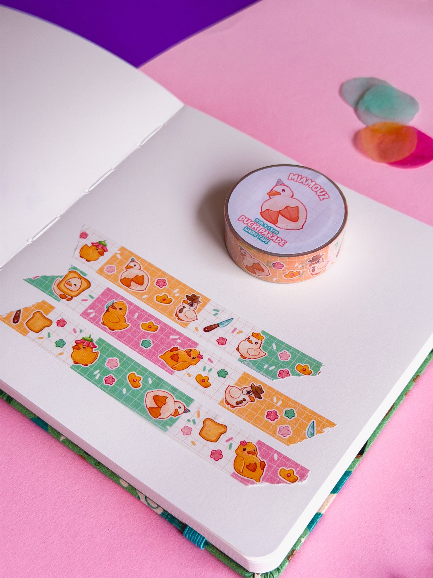 miamouz-duck-parade-washi-tape-sample-10m-x-15mm-ente image 2