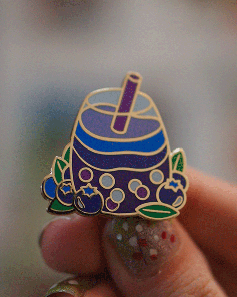 kabujiro-boba-bliss-pin-blueberry-bubble-tea-33mm image 1