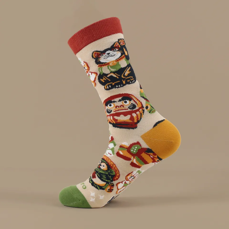 kabujiro-socks-lucky-dolls-baumwoll-socken-eu-37-43 image 1