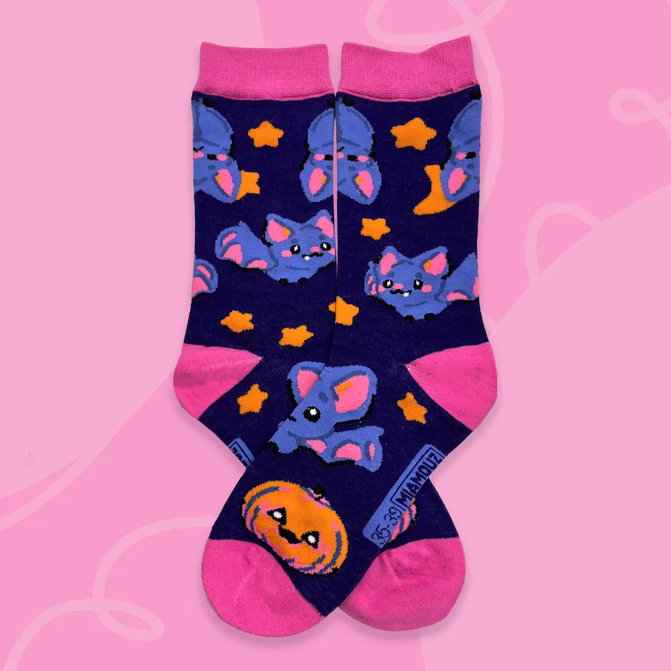 miamouz-socks-cheeky-bats-socken-fledermaus-eu-35-39 image 1
