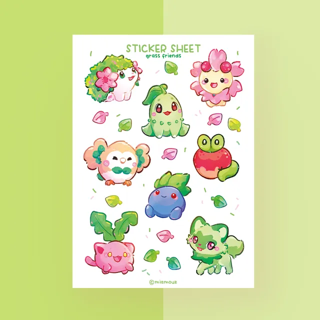 miamouz-grass-friends-stickerbogen-a6-gl-nzend image 1
