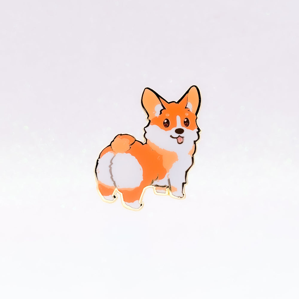 miamouz-enamel-pins-corgi-emaille-pin-rot-33mm image 1